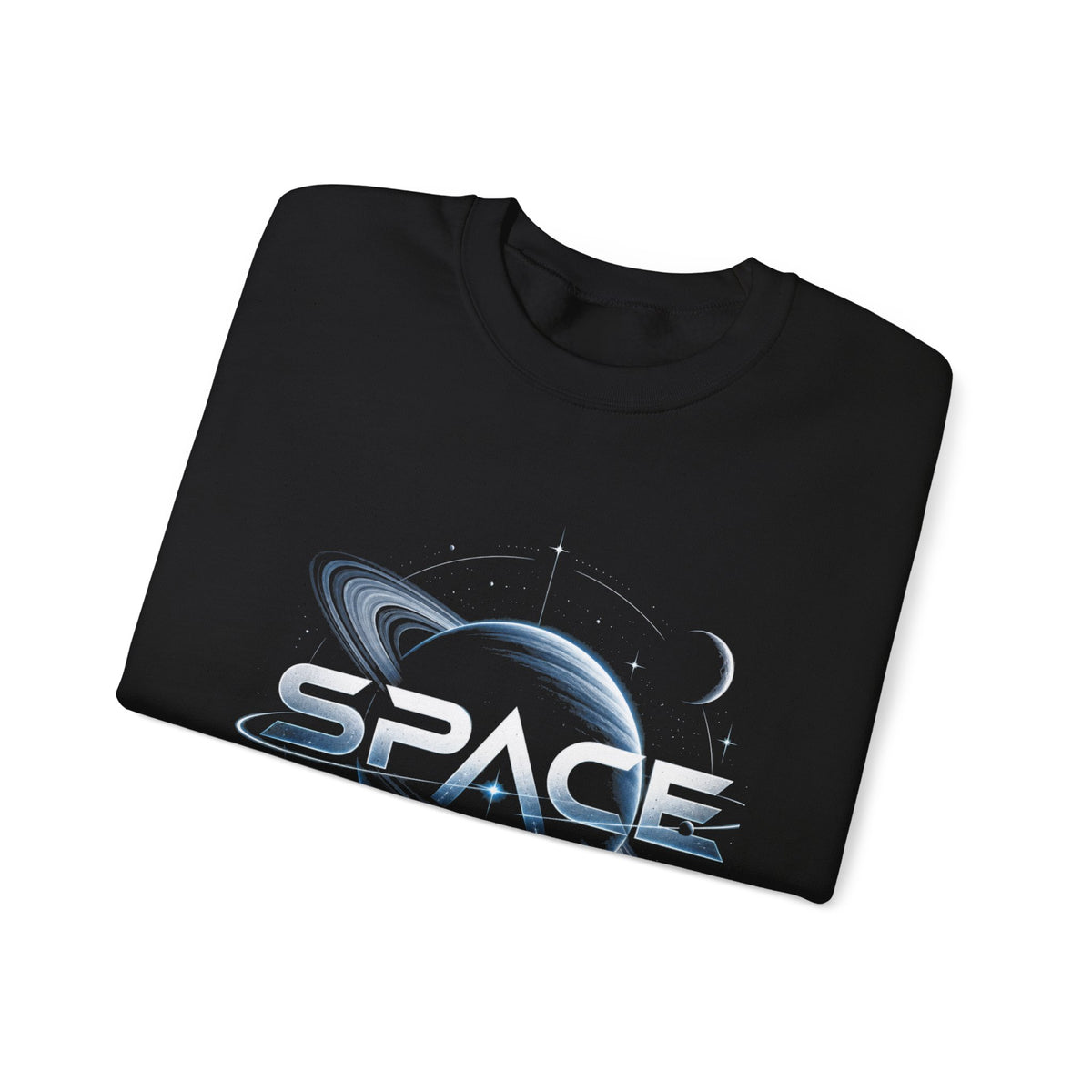 Space Graphic Sweatshirt — Retro Planet & Rings Crewneck