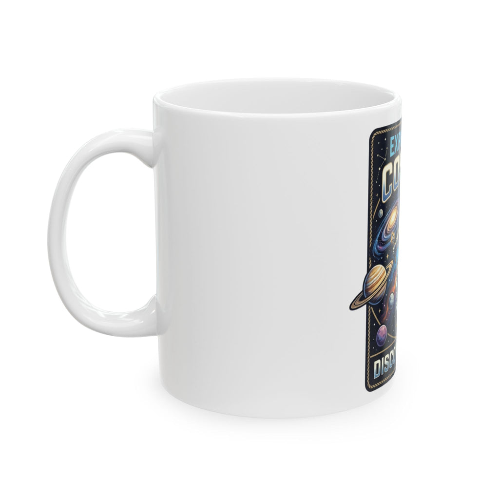 Explore the Cosmos Ceramic Mug — Discover Space Astronaut Coffee Cup (11oz/15oz)