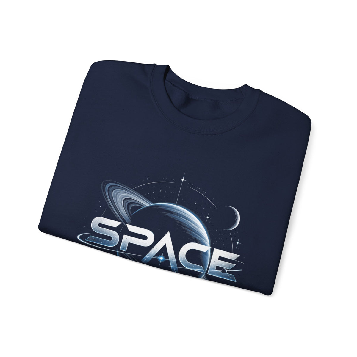 Space Graphic Sweatshirt — Retro Planet & Rings Crewneck