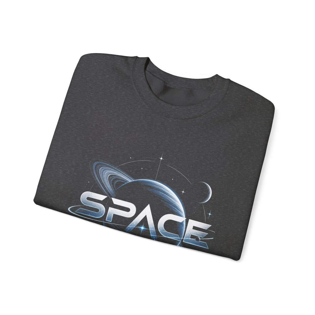 Space Graphic Sweatshirt — Retro Planet & Rings Crewneck