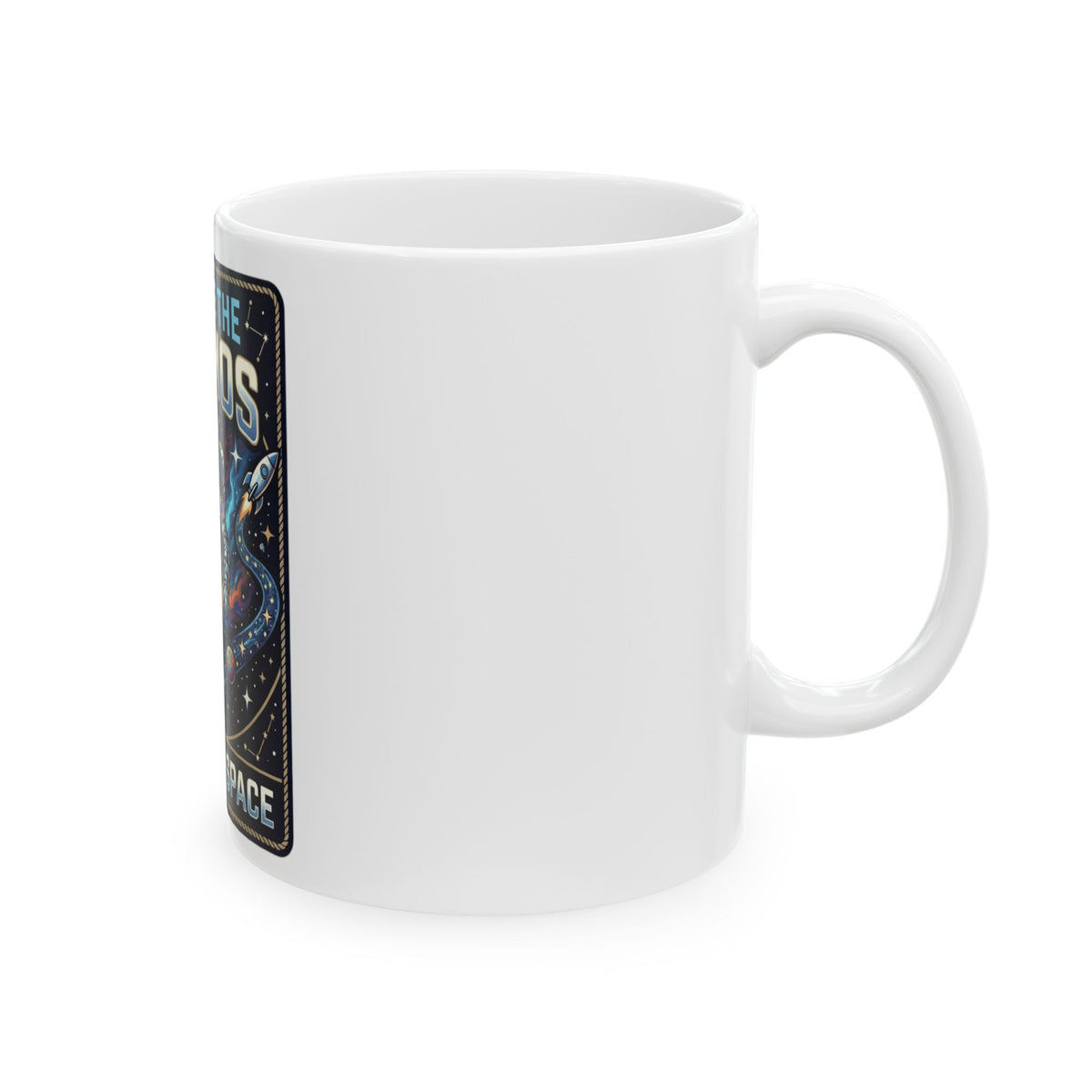 Explore the Cosmos Ceramic Mug — Discover Space Astronaut Coffee Cup (11oz/15oz)